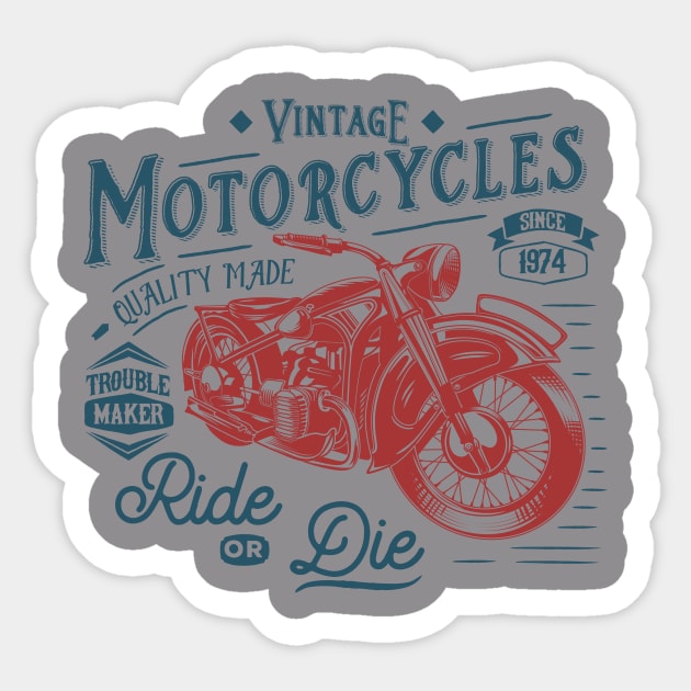 VINTAGE MOTOR Sticker by mojokumanovo